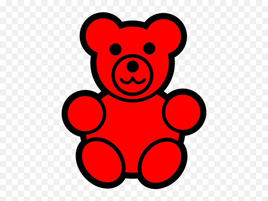Red Teddy Bear Clipart - Green Gummy Bear Clipart Emoji,Gummy Bear Emoji