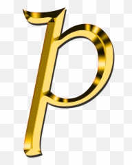 Letters Abc P Alphabet Learn - Gold O Png Emoji