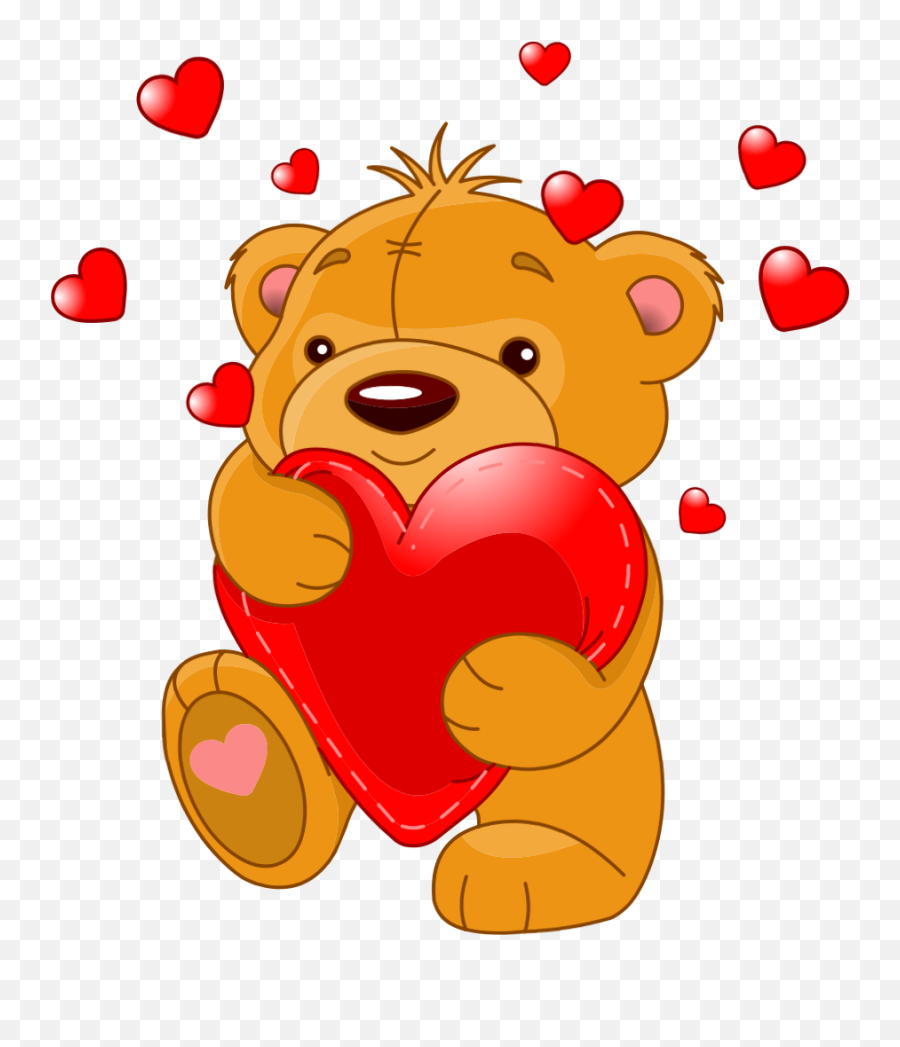 Emoji Mill - Cute Teddy Bears With Hearts,Valentine's Day Emojis