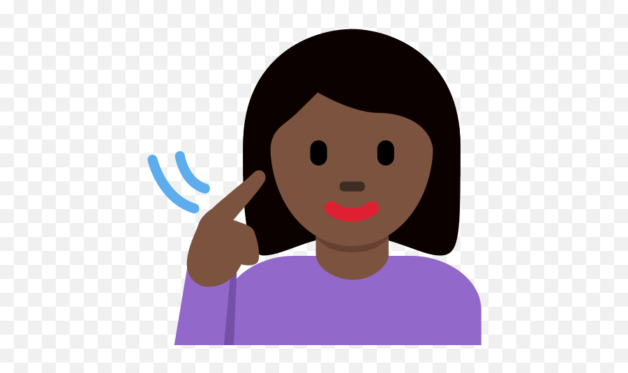 Dark Skin Tone Emoji - Illustration,Deaf Emoji