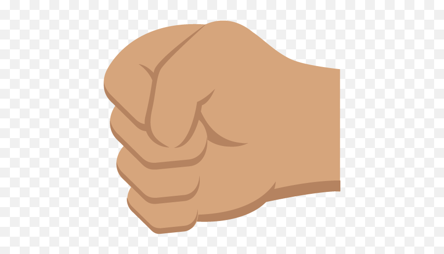 Left Facing Fist Medium Skin Tone Emoji Emoticon Vector Icon - Illustration,Emoji Fist