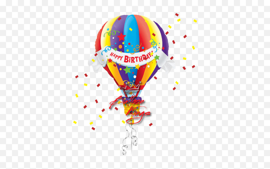 Hot Air Balloon - Happy Birthday Big Balloon Png Emoji,Hot Air Balloon Emoji