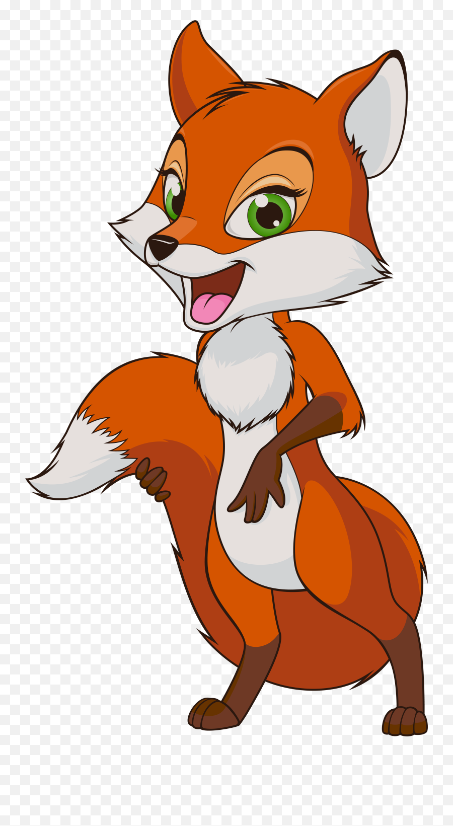 Download Fox Cartoon Transparent Hd Image Free Png Clipart - Female Fox Cartoon Character Emoji,Fox Emoticon