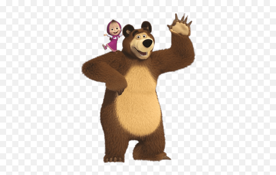 Free Png Download Masha On Bearu0027s Shoulder Clipart - Bear Masha And The Bear Emoji,Bear Hot Emoji