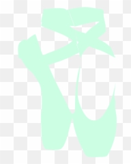 Green Pointe Shoes Clip Art At Clker - Pointe Shoes Clip Art Emoji,Ballet Shoe Emoji