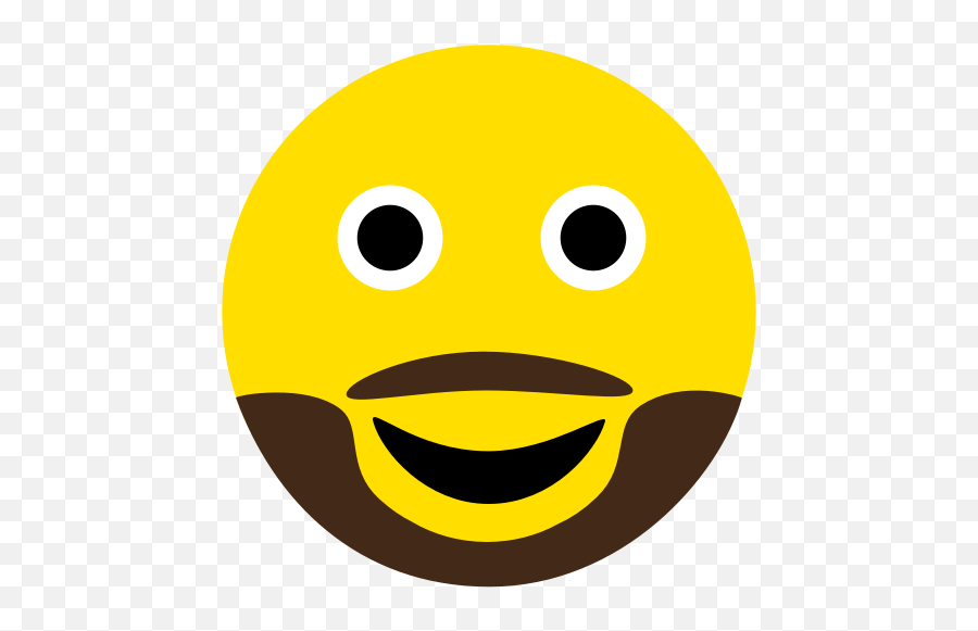 Beard Emoji Face Happy Icon - Beard Emoticon,Remove Emojis From Pictures