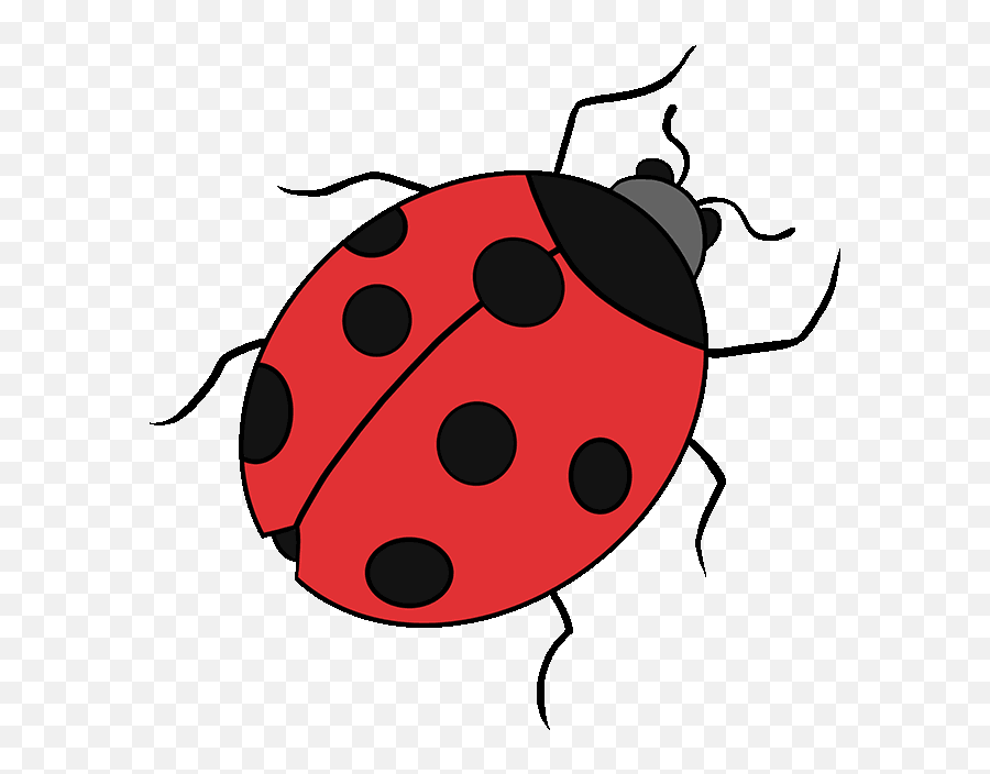 How To Draw A Ladybug - Really Easy Drawing Tutorial Step By Step Easy Thing Draw Emoji,Bug Eyes Emoji