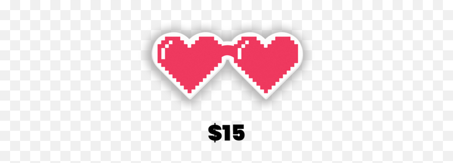 Pixelated Heart Collection U2013 Popsignsco - Health Bar 8 Bit Transparent Emoji,Heart Bow Emoji