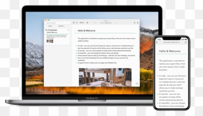 Your Digital Journal Modern Diary app for iPhone iPad and Mac - Apple Macbook Pro Emoji