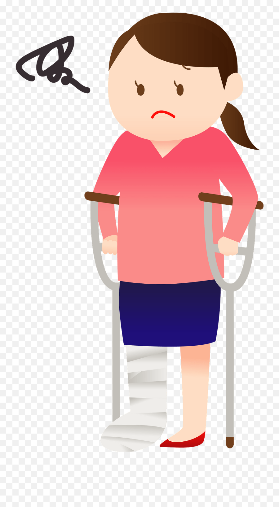 Injured Woman Clipart Free Download Transparent Png - Hurt Broken Arm Clipart Emoji,Hurt Emoji