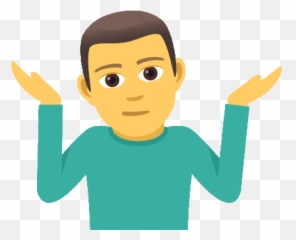 Man Shrugging Joypixels Gif - Emoji Png