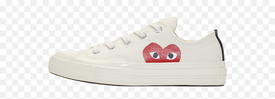 Converse Chucks X Cdg - Comme Des Garcons Converse White Low Emoji,Emoji Converse Shoes