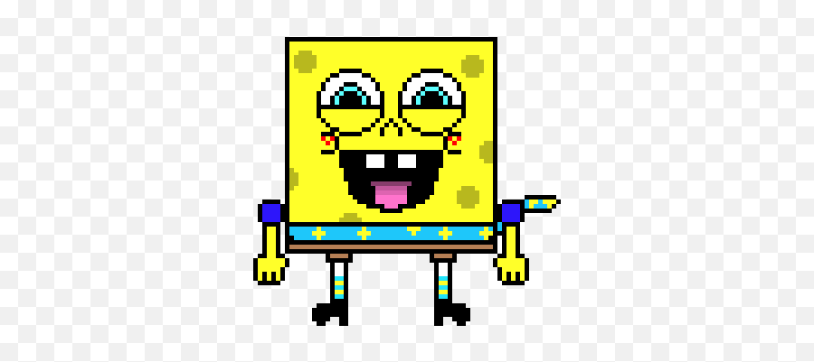 Outersponge Spongebob My Sprite Pixel Art Maker - Happy Emoji,Spongebob Emoticons