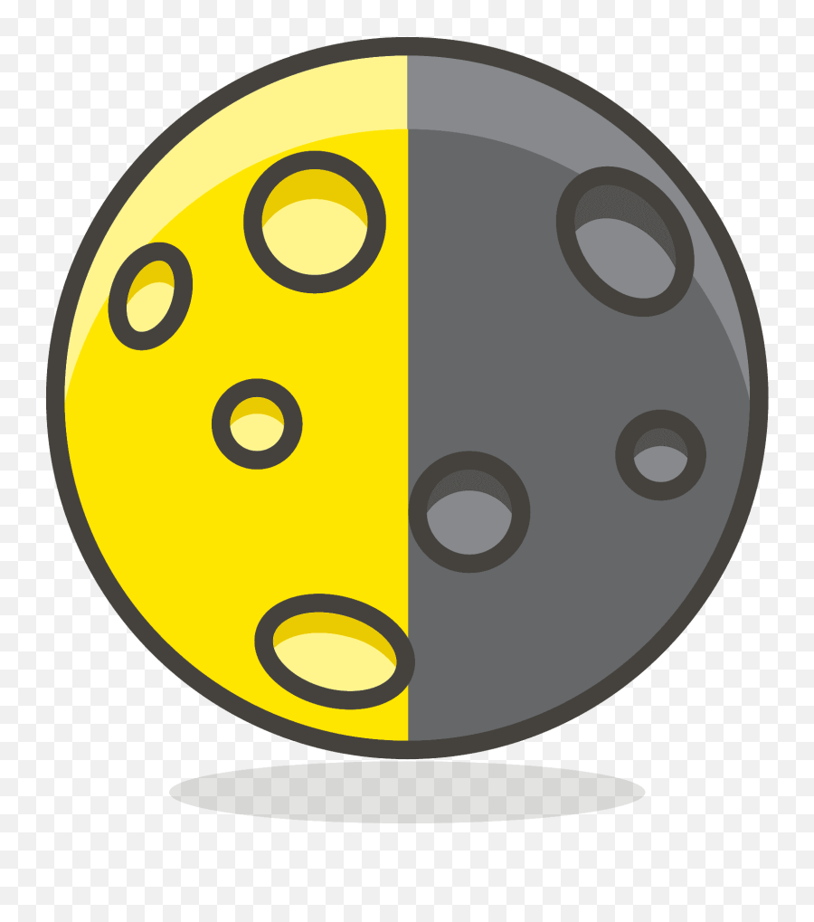 First Quarter Moon Emoji Clipart - Cuarto Creciente Luna Dibujo Animado,Moon Emojis In Order