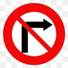 Vietnam Road Sign P123b - Clipart No Left Turn Emoji