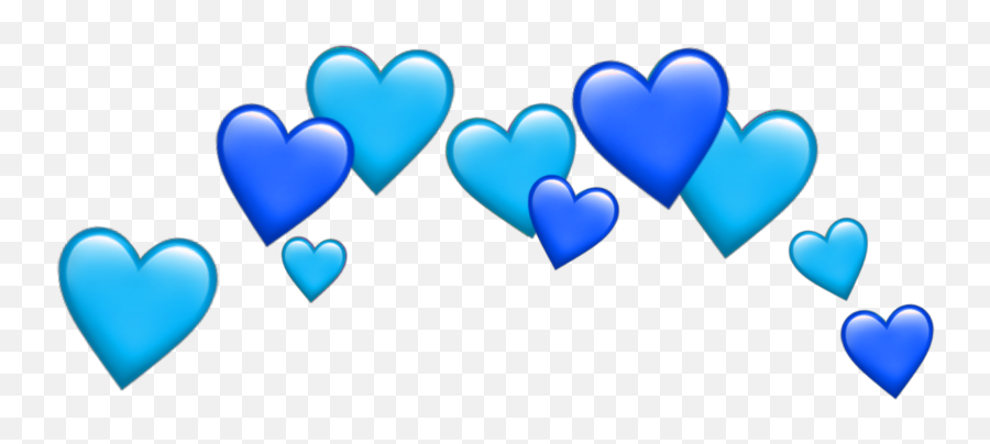 Tumblr Blueheart Emoji Sticker Emojis - Transparent Background Heart Crown,Blue Heart Emoji Png