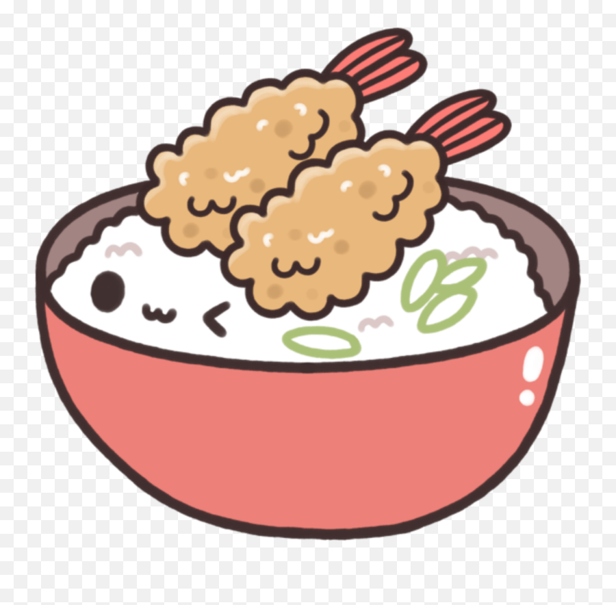 Kawaii Bowl Rice Food Emoji,Rice Bowl Emoji