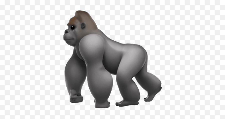 Gorilla Emoji Transparent Png - Apple Gorilla Emoji,Gorilla Emoji