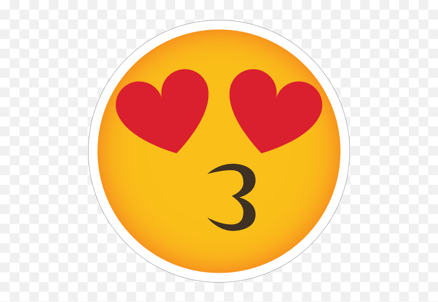 Phone Emoji Sticker Heart Eyes Kissy Face - Heart Kissy Face Emoji,Kissy Face Emoji