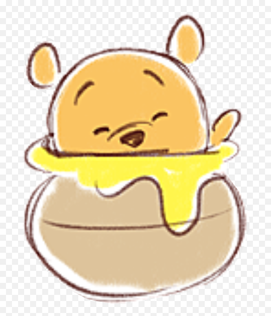 Honey Sticker Challenge - Cute Winnie The Pooh Drawing Emoji,Angel Wings Emoji Copy And Paste