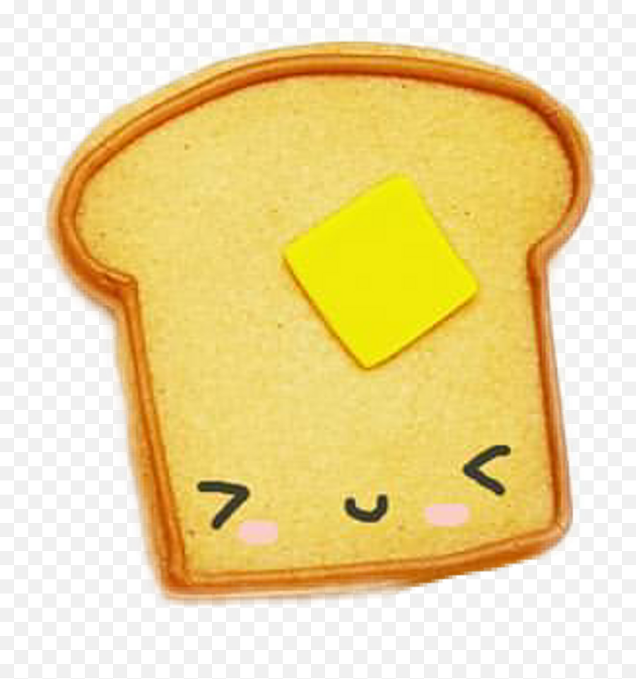 Kawaii Faces On Food Transparent Png - Bread And Butter Emoji,Bread Emoji Png
