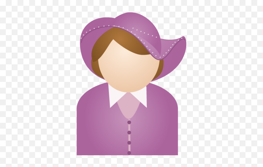 Miss Purple Hat Icon - Icono Miss Emoji,Senorita Emoji