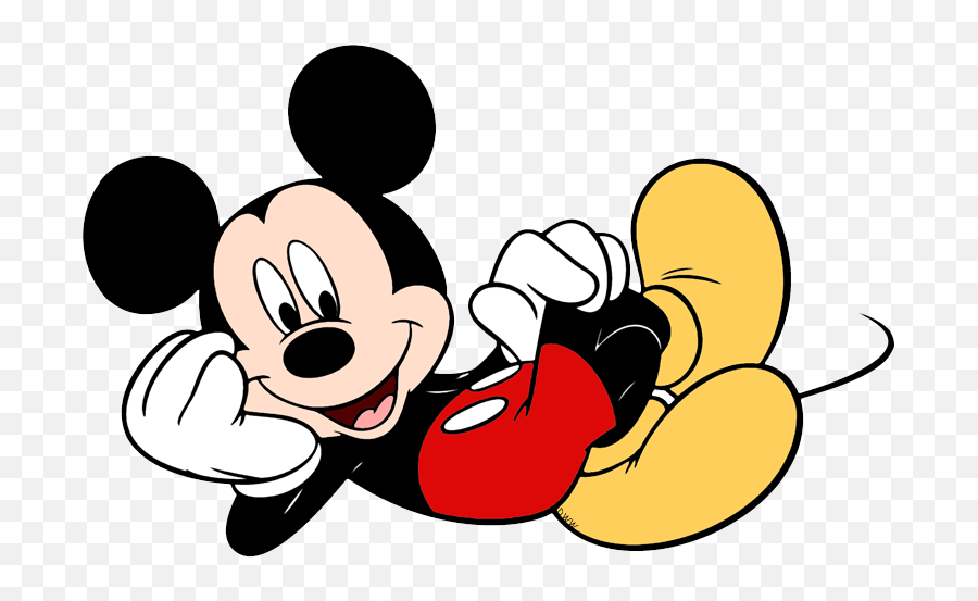 Mickey Mouse Laying Down Clipart - Mickey Mouse Laying Down Clipart Emoji,Lying Down Emoji