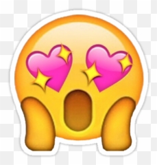 Download HD Heart Eyes Emoji Png - Fangirl Transparent Love Sticker Whatsapp