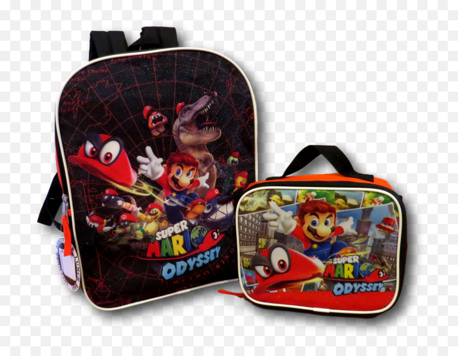 Nintendo Super Mario School Backpack Lunch Box Book Bag - Super Mario Odyssey Backpack Emoji,Emoji Bookbag