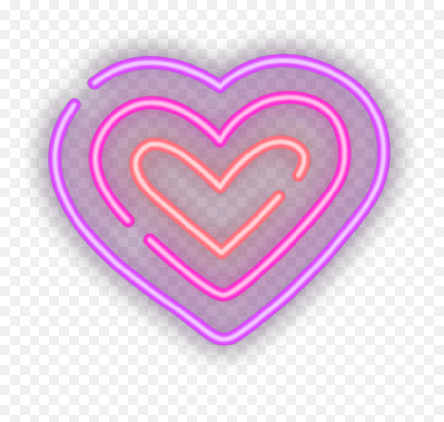 Neon Hearts Neonhearts Colored Coloredhearts - Heart Emoji,Colored Heart Emoji