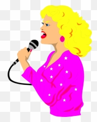 Singer clipart woman singer Transparent - Clipart Png Emoji