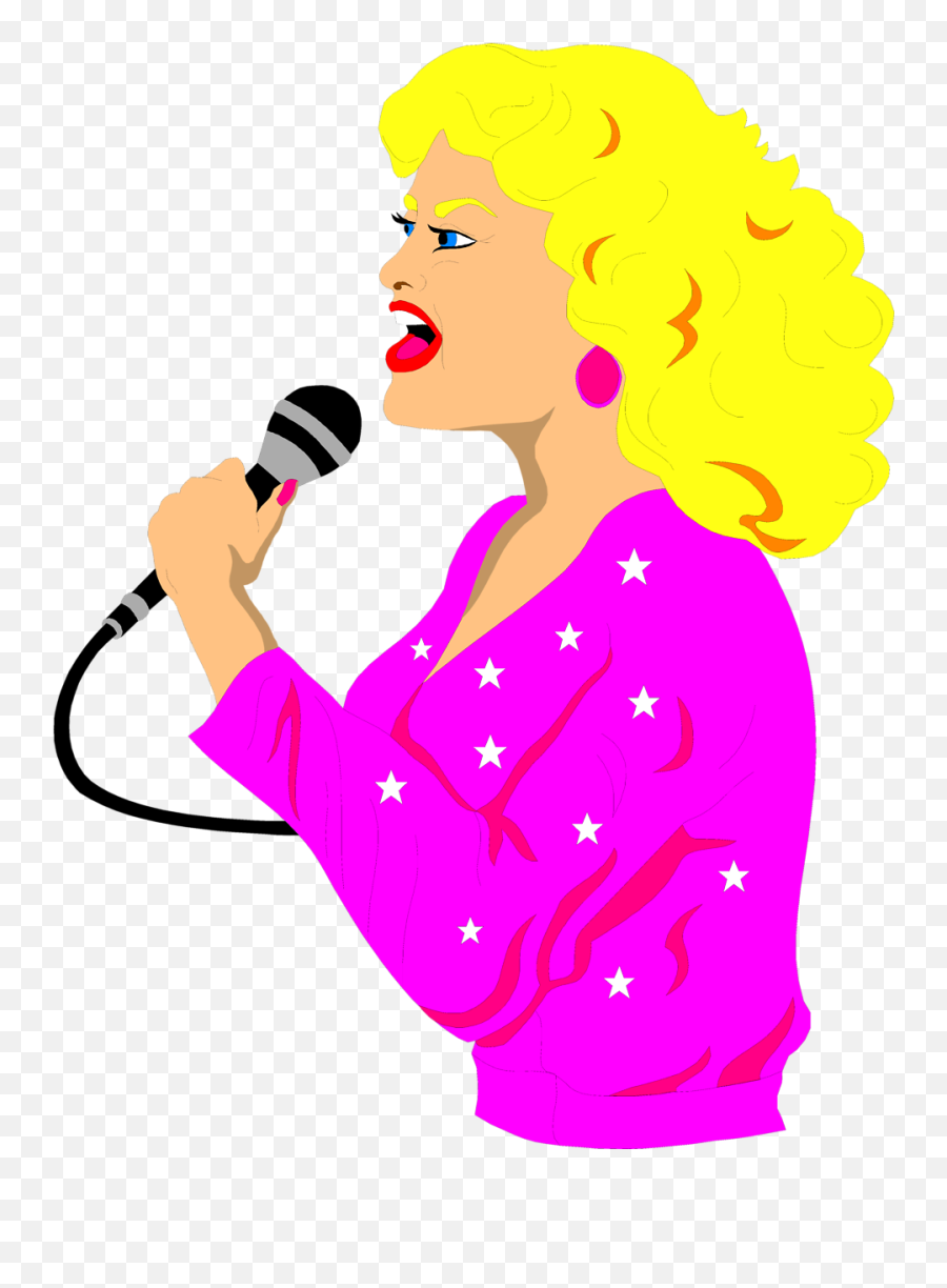Singer Clipart Woman Singer Singer Woman Singer Transparent - Clipart Singer Transparent Png Emoji,Singer Emoji