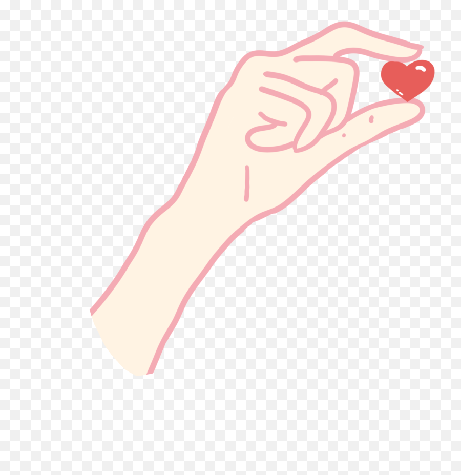 Hand Fingers Heart Fingerheart Cute - Clip Art Emoji,Finger Heart Emoji