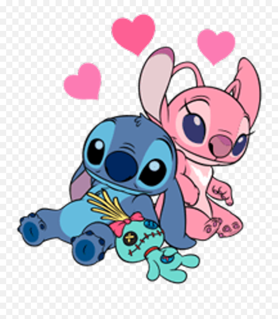 Stitch And Girlfriend Clipart - Stitch Angel And Scrump Emoji,Girlfriend Emoji