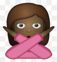 Woman Gesturing No - Cartoon Emoji,Forbidden Emoji