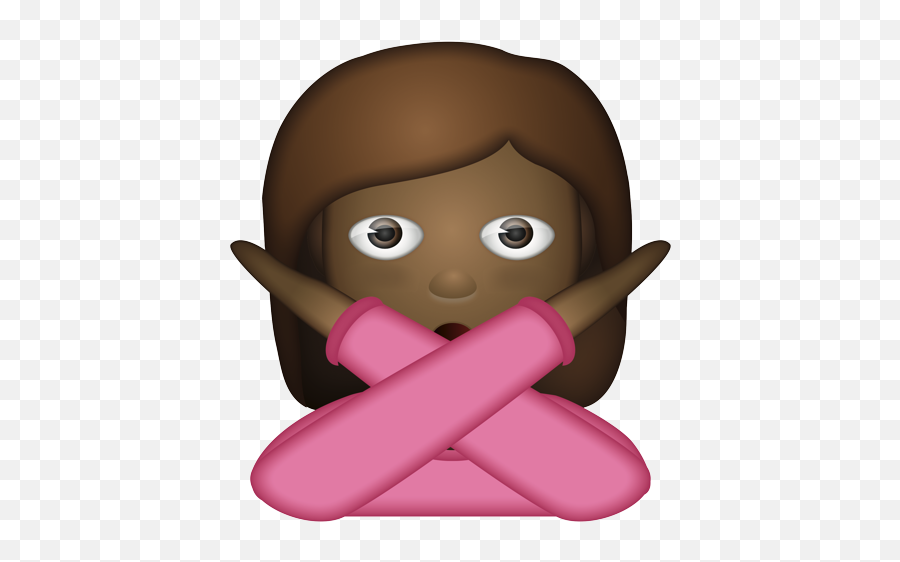 Woman Gesturing No - Cartoon Emoji,Forbidden Emoji