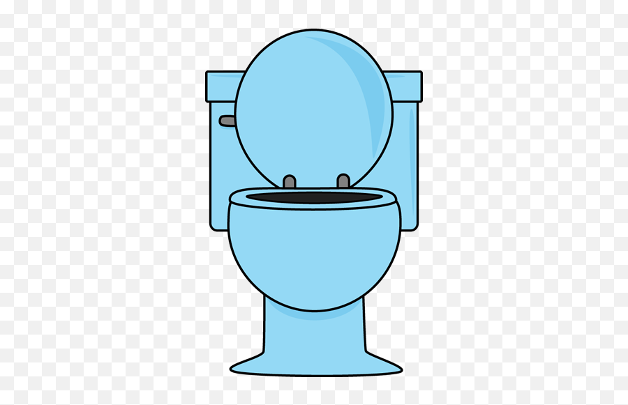 Blue Toilet With The Lid Up Clip Art - Toilet Clipart Transparent Emoji,Toilet Wc Emoji