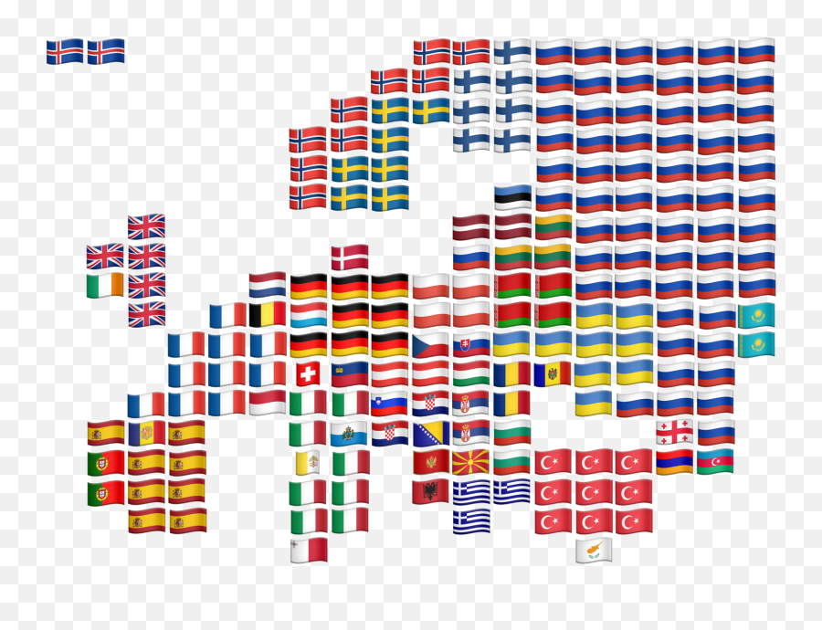 Got Inspired By The Other Emoji Map Here And Made My Own - Map With Flag Emojis,Bodybuilder Emoji