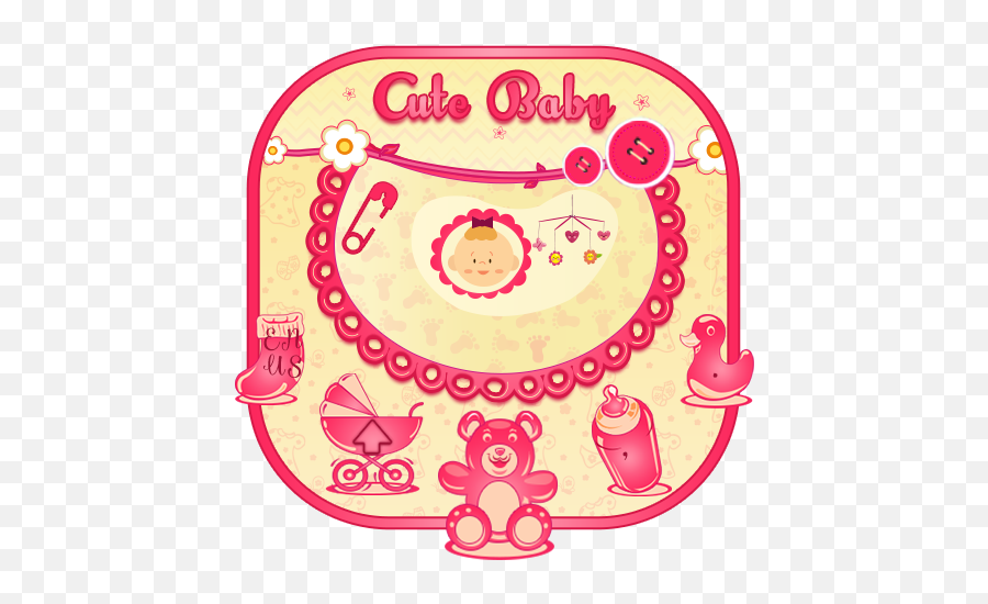 Google Play U2013 Rosy Baby Toys Keyboard Theme - American School Of Warsaw Emoji,Sleeping Baby Emoji