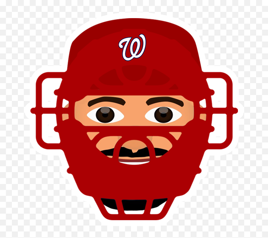 Nationals Emojis Washington Nationals - Baseball Catchers Mask Clipart,Curly Hair Emoji