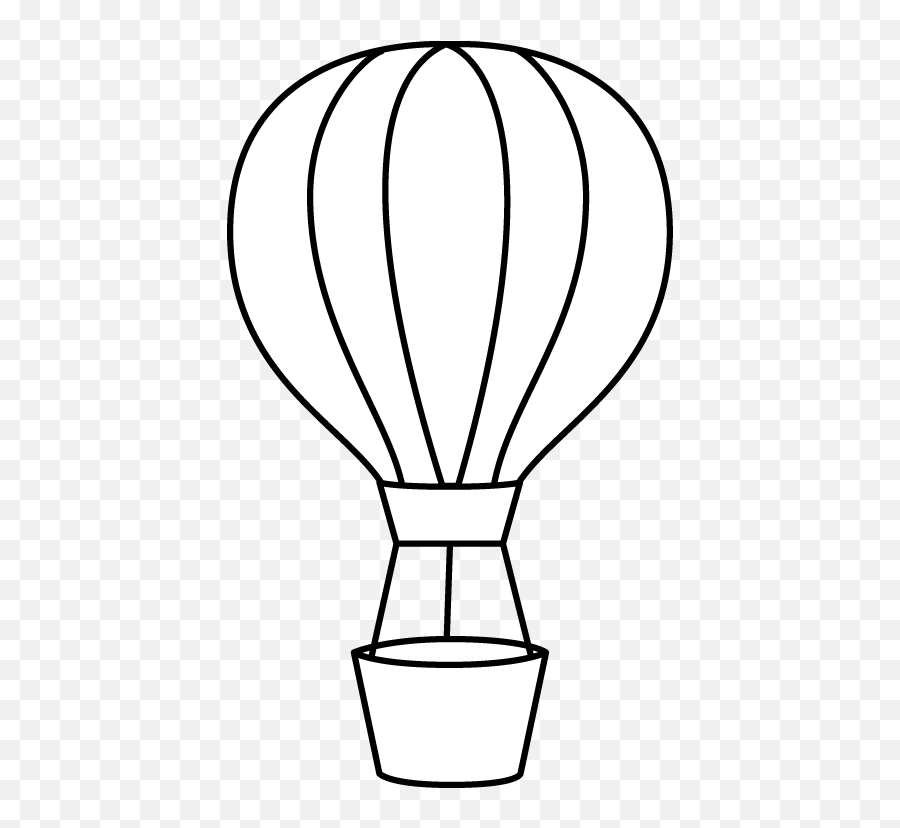 Hot Air Balloon Clipart Black And White Free - Silhouette Hot Air Balloon Clipart Black And White Emoji,Hot Air Balloon Emoji