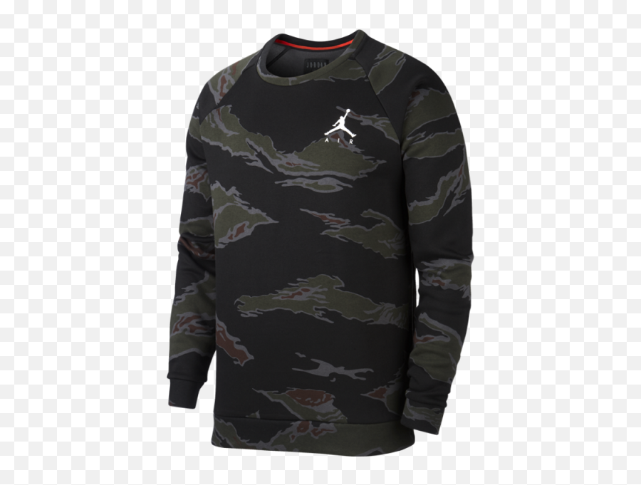 Jordan Jumpman Air Camo Fleece Crew - Long Sleeve Emoji,Jumpman Emoji