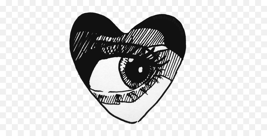 Heart Eye Tumblr Aesthetic Vaporwave Sticker By Kookie - Black Aesthetic Heart Transparent Emoji,How To Draw Heart Eye Emoji