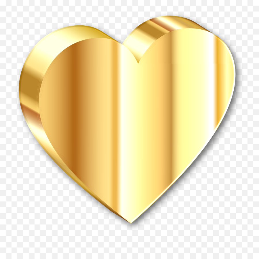 Download Hd Big Image - Clipart 3d Heart Gold Emoji,Gold Emoji