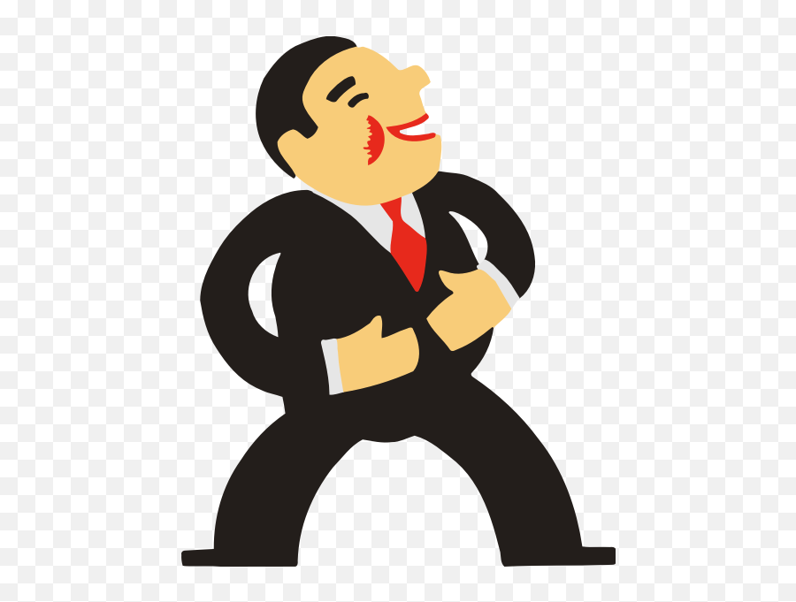 Laughing Man Image - Cartoon Man In Suit Emoji,Shocked Emoji