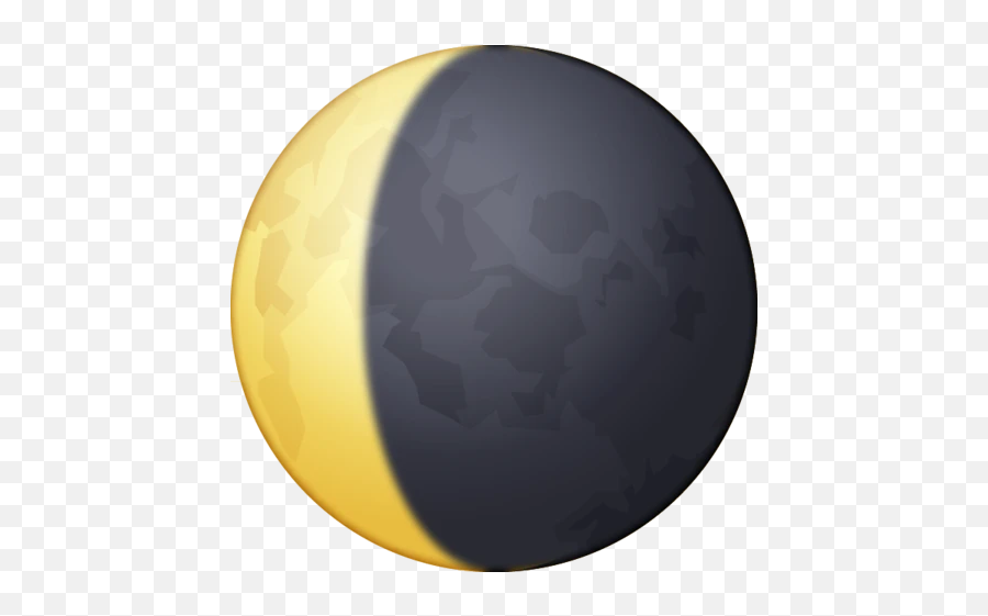Waning Crescent Moon Emoji - Emoji Crescent Png,Crescent Moon Emoji