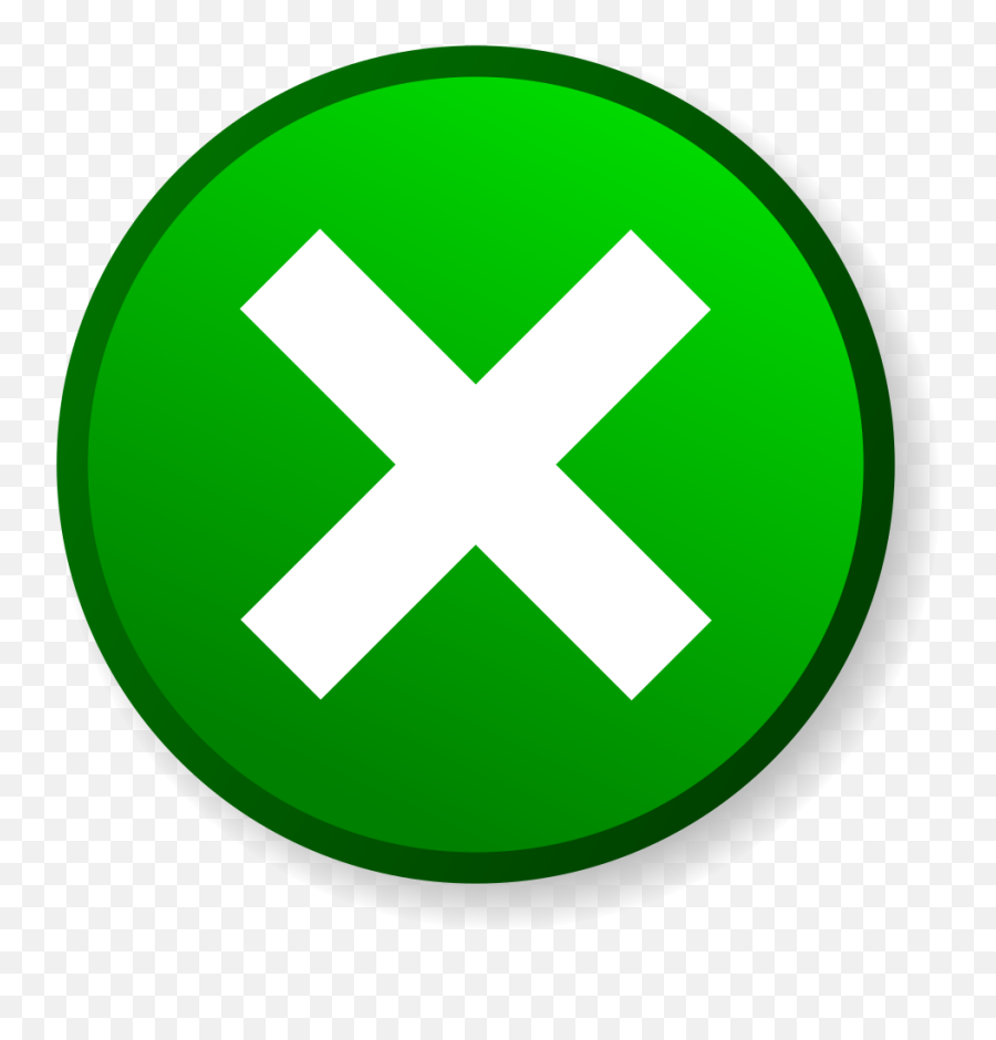 Deletion Icon Green - Green Check And Red X Png Emoji,Zero Emoji