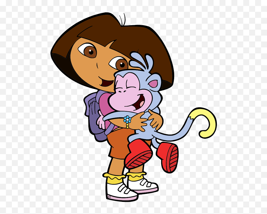 Hug Clipart Png - Dora The Explorer And Boots Hugging Emoji,Emoticon Hugs