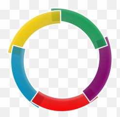 Colors Circle Round Segments Design - Colorful Png Emoji