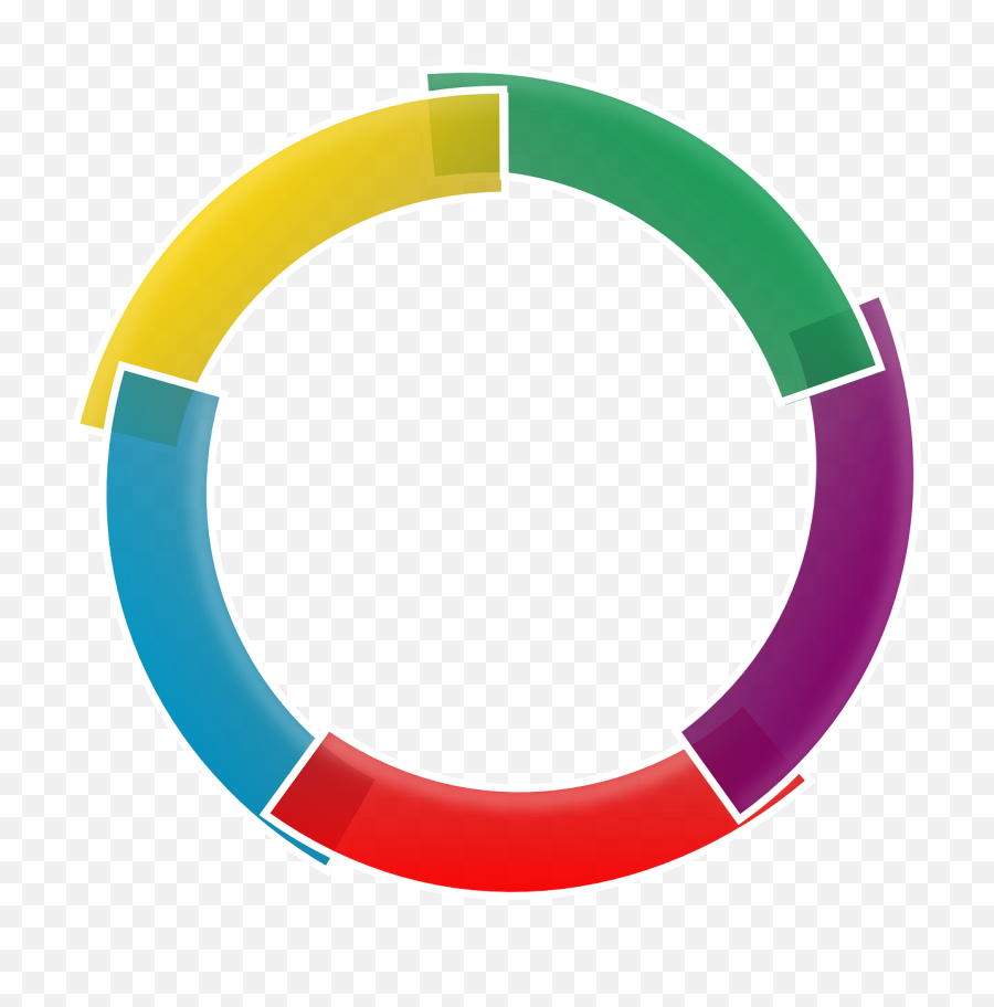 Colors Circle Round Segments Design - Colorful Circle Design Png Emoji,10 Umbrella Rain Emoji